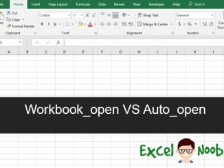 Workbook open vs Auto Open