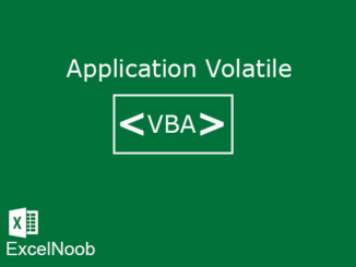 Application Volatile Pada VBA UDF