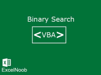Binary Search Excel