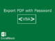 Export Excel menjadi PDF dengan Password